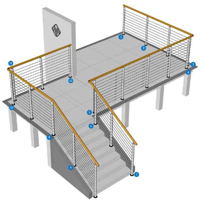 Muzata-PS21-LH4S-Round-Post-Level-Drilled-FIG-1