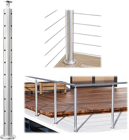 Muzata-PS21-LH4S-Round-Post-Level-Drilled-PRODUCT-IMG 