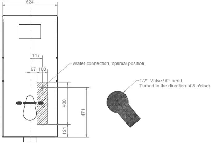 Installation interface for water