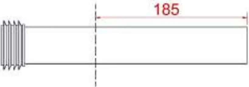 Shortening of flushpipe