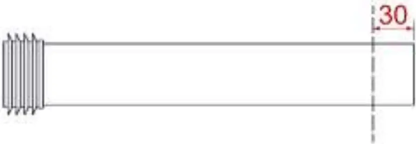 Shortening of flushpipe