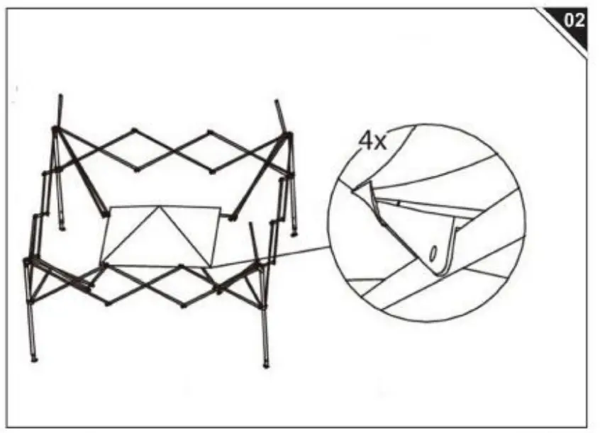 VINGLI VB0B4NZRGB1 Pop Up Canopy Tent - Parts 3