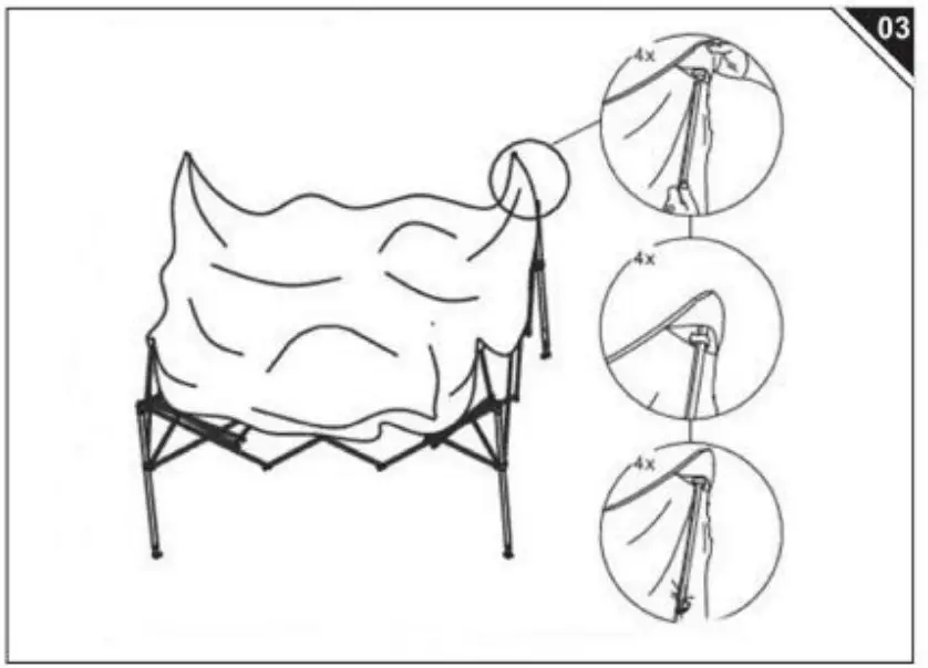 VINGLI VB0B4NZRGB1 Pop Up Canopy Tent - Parts 4