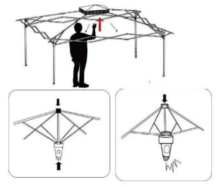 VINGLI VB0B4NZRGB1 Pop Up Canopy Tent - Parts 5