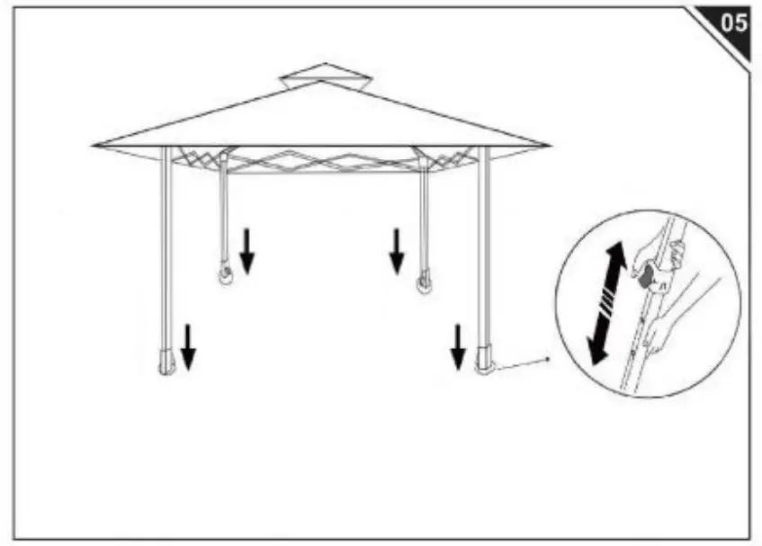 VINGLI VB0B4NZRGB1 Pop Up Canopy Tent - Parts 6