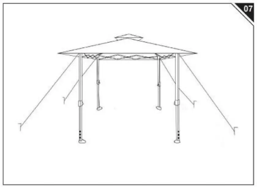 VINGLI VB0B4NZRGB1 Pop Up Canopy Tent - Parts 8