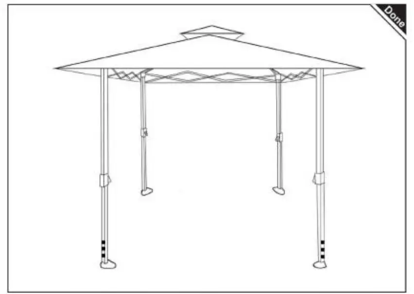 VINGLI VB0B4NZRGB1 Pop Up Canopy Tent - Parts 9