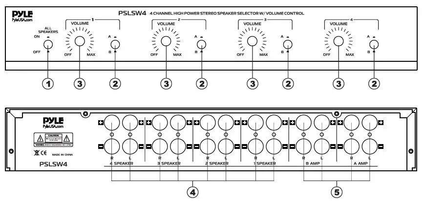 Pyle PSLSW6 Audio Speaker Receiver System-fig- (1)