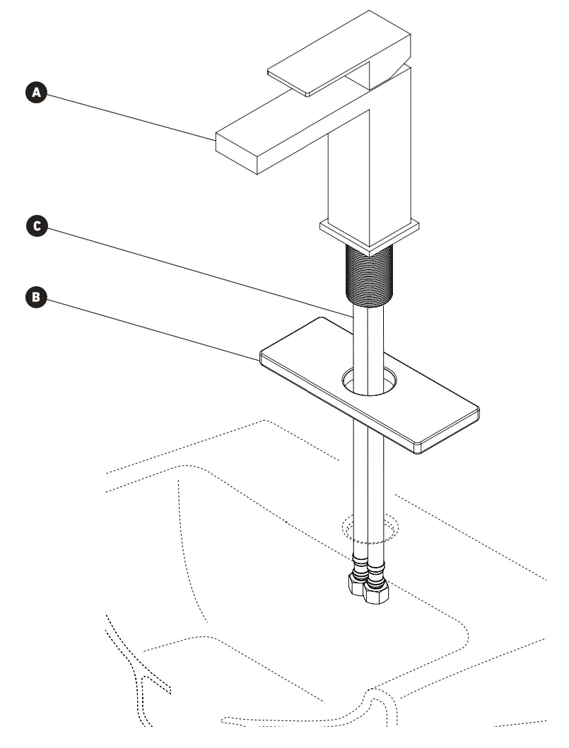 artika BFCT1S RI CBL Ria Bathroom Faucet in Black - fig4