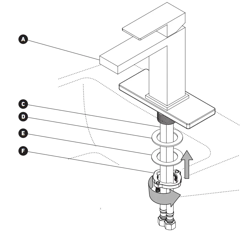 artika BFCT1S RI CBL Ria Bathroom Faucet in Black - fig5