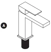 artika BFCT1S RI CBL Ria Bathroom Faucet in Black - icon2