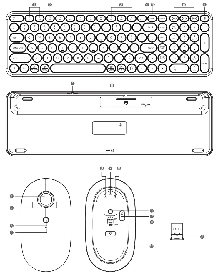 J BURROWS Elite MKG300 Wireless Keyboard and Mouse - Specification