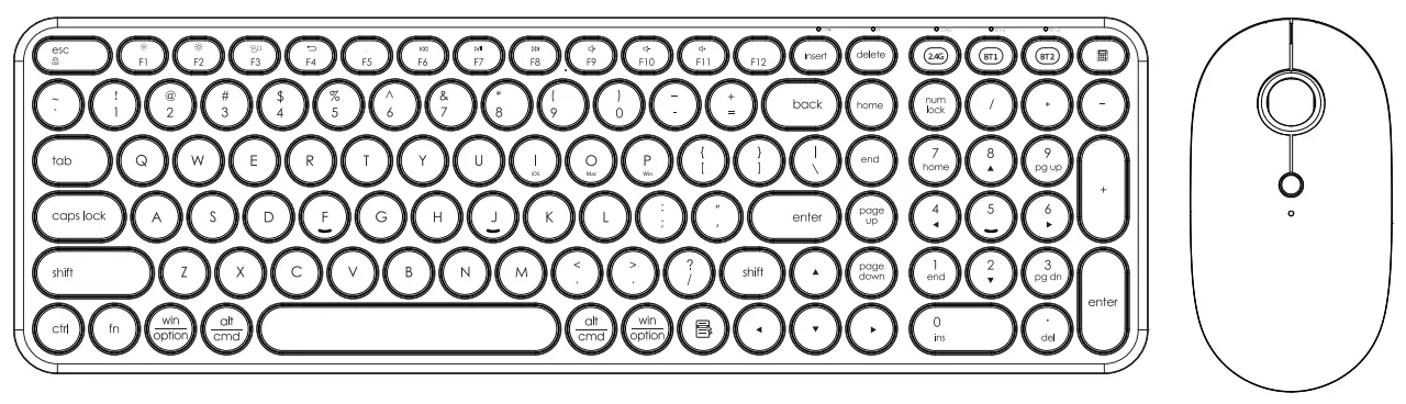J BURROWS Elite MKG300 Wireless Keyboard and Mouse