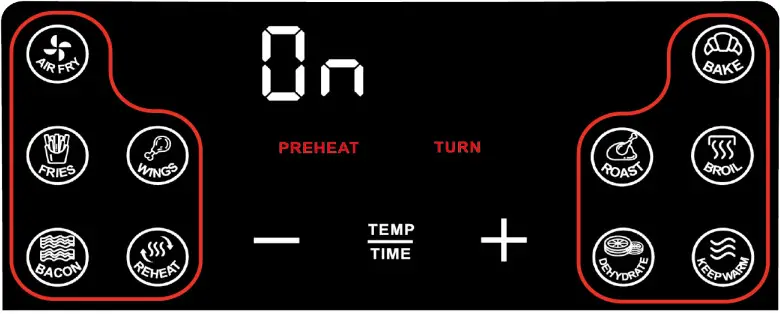 ADEXA ADAF042 8L Digital Air Fryer - Preset