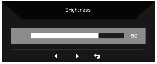 acer XZ342CU LCD Monitor - Brightness contro