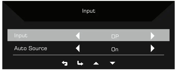 acer XZ342CU LCD Monitor - Input