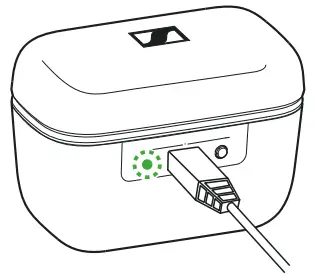 Sennheiser CX 400BT True Wireless Stereo Earphones - case