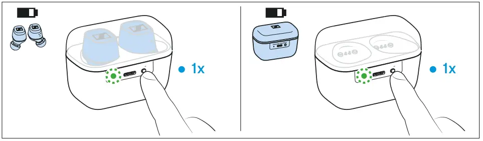 Sennheiser CX 400BT True Wireless Stereo Earphones - charge