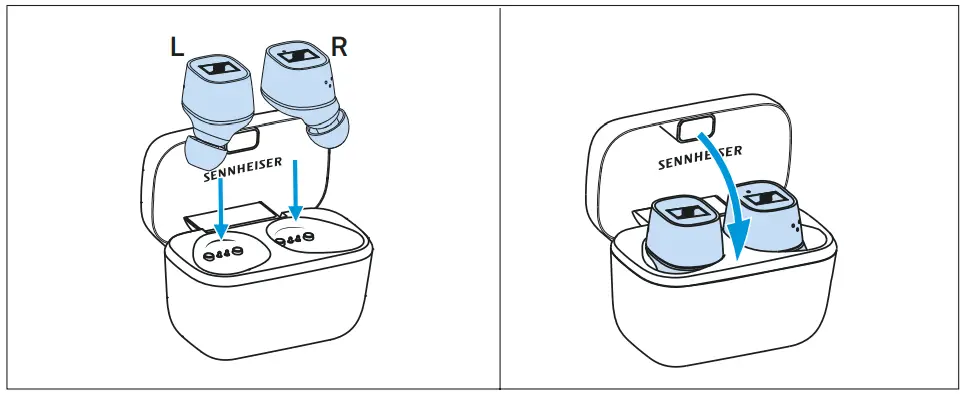 Sennheiser CX 400BT True Wireless Stereo Earphones - transporting