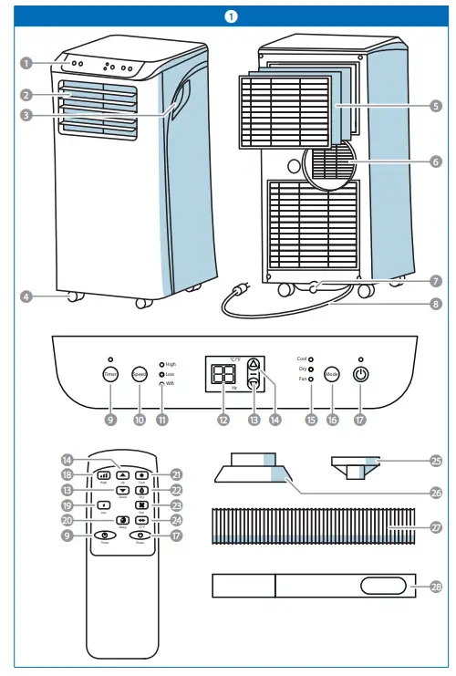 DAEWOO DA9KSWE Dhome Local Air Conditioner - Fig