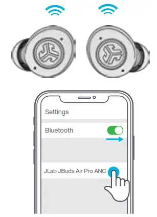 JLAB JBuds Air Pro ANC Earbuds - MULTIPOINT2