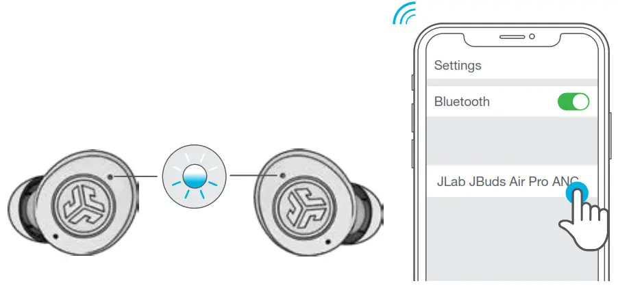 JLAB JBuds Air Pro ANC Earbuds - PAIR UP2