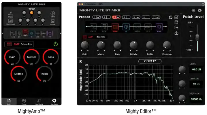 NUX MIGHTY LITE BT MKII Desktop Modeling Amplifier - edet softawer