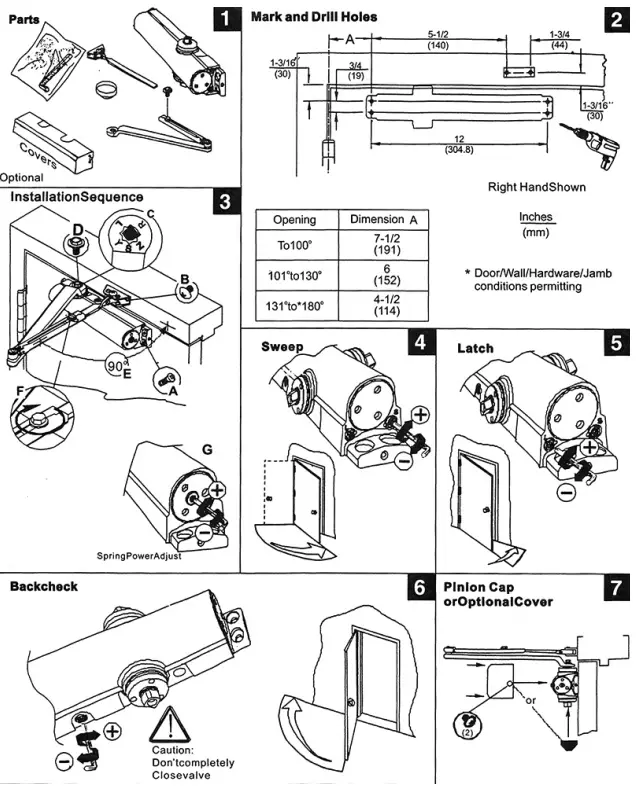 Tell Manufacturing 800 Series Door Closers - Figure4