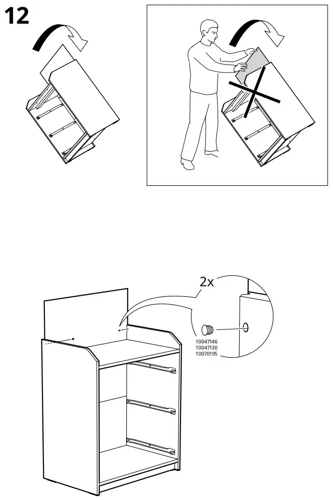 IKEA AA-2204470-5-100 HAUGA Chest of 3 Drawers with Shelf - figure 13