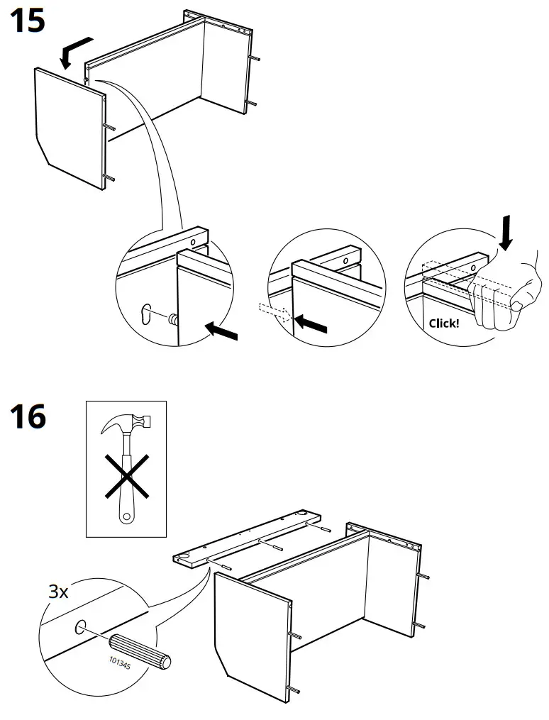 IKEA AA-2204470-5-100 HAUGA Chest of 3 Drawers with Shelf - figure 15