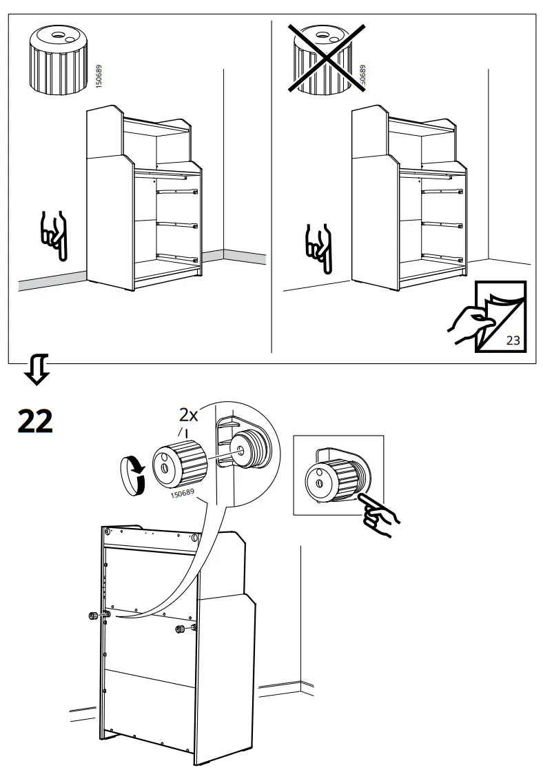 IKEA AA-2204470-5-100 HAUGA Chest of 3 Drawers with Shelf - figure 19