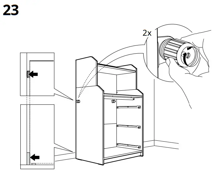 IKEA AA-2204470-5-100 HAUGA Chest of 3 Drawers with Shelf - figure 20