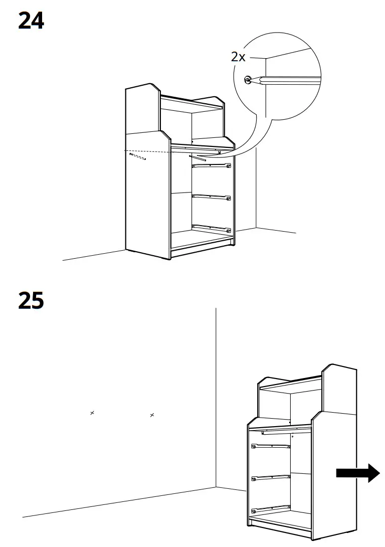 IKEA AA-2204470-5-100 HAUGA Chest of 3 Drawers with Shelf - figure 21