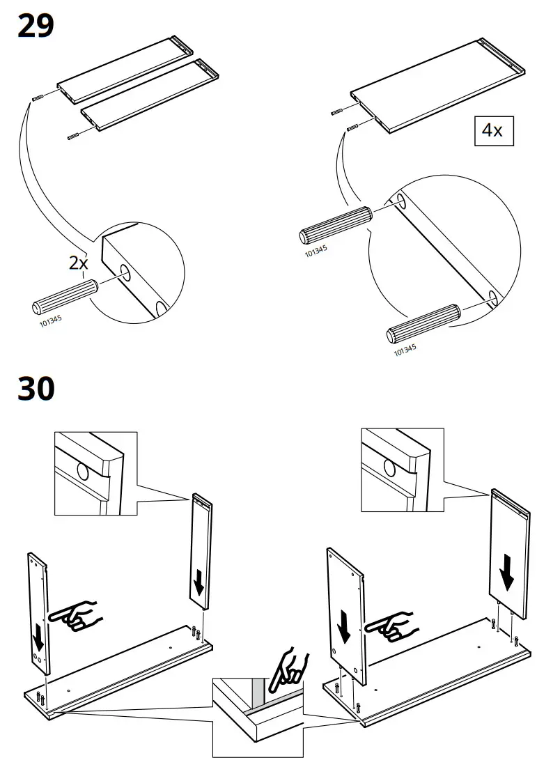 IKEA AA-2204470-5-100 HAUGA Chest of 3 Drawers with Shelf - figure 28