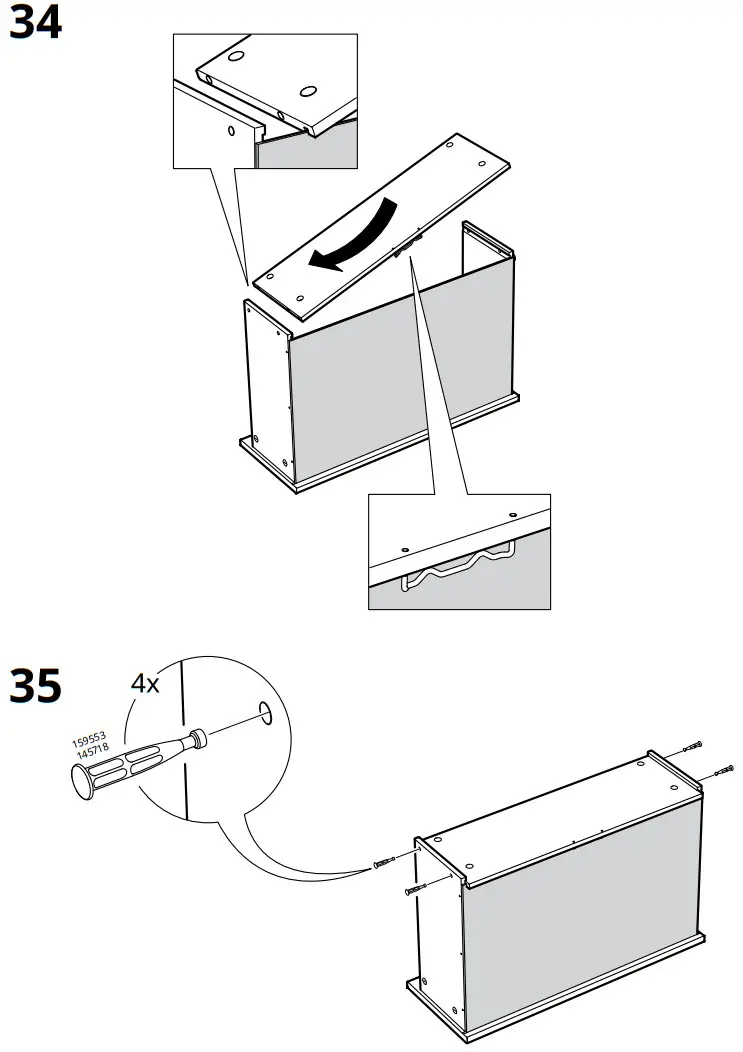IKEA AA-2204470-5-100 HAUGA Chest of 3 Drawers with Shelf - figure 31