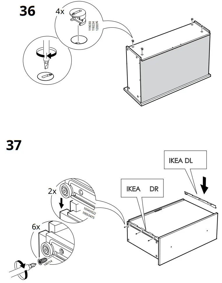 IKEA AA-2204470-5-100 HAUGA Chest of 3 Drawers with Shelf - figure 32