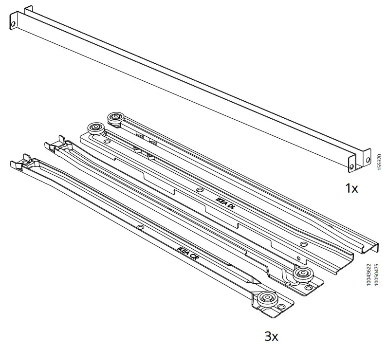 IKEA AA-2204470-5-100 HAUGA Chest of 3 Drawers with Shelf - figure 5