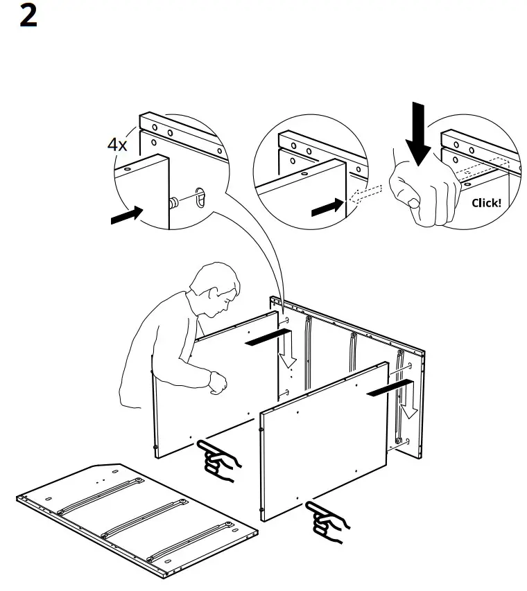 IKEA AA-2204470-5-100 HAUGA Chest of 3 Drawers with Shelf - figure 7