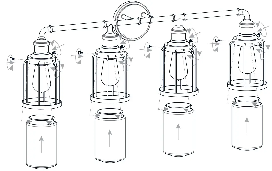 QUOIZEL LUD8634BN Ludlow 4 Light Brushed Nickel Vanity Light - fig 8