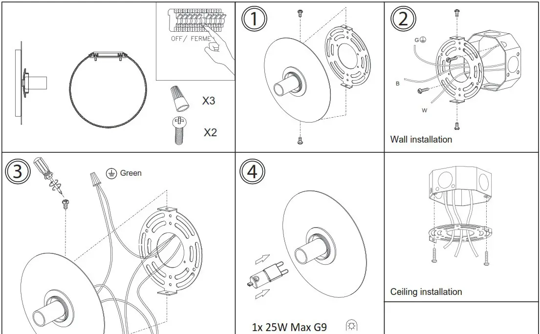 Dainolite BUR 51W Burlat 1 Light LED Compatible Clear Wall Sconce - Product Overview 1