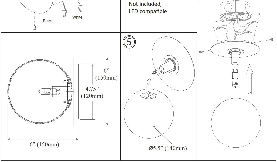 Dainolite BUR 51W Burlat 1 Light LED Compatible Clear Wall Sconce - Product Overview 2