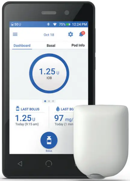 omnipod Dash Tubeless Insulin Pump