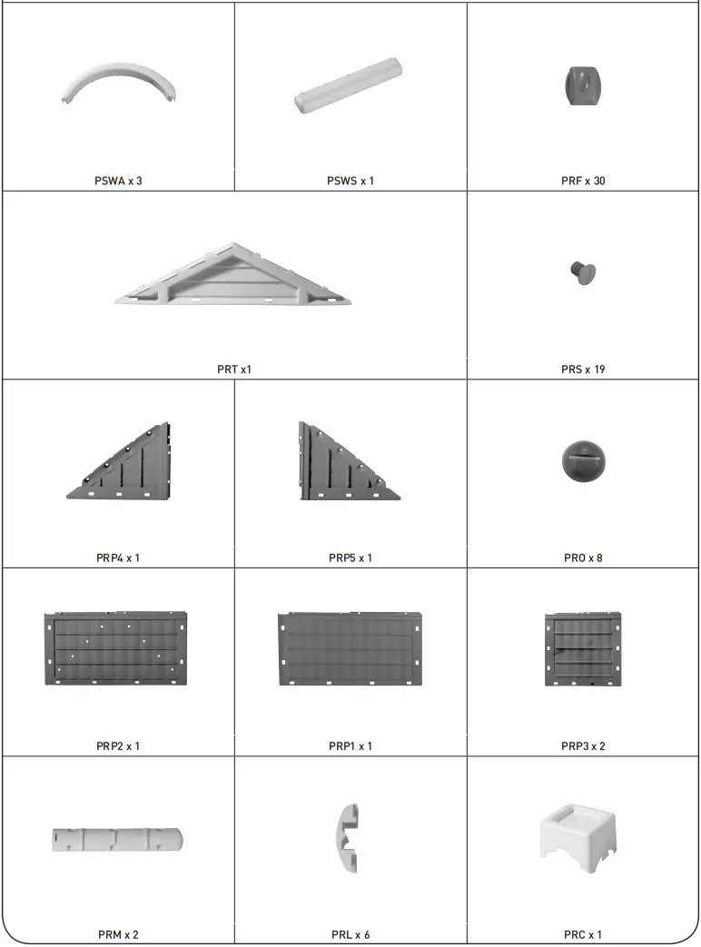KeTeR 17182766 Garden Villa Play House - Parts list 1