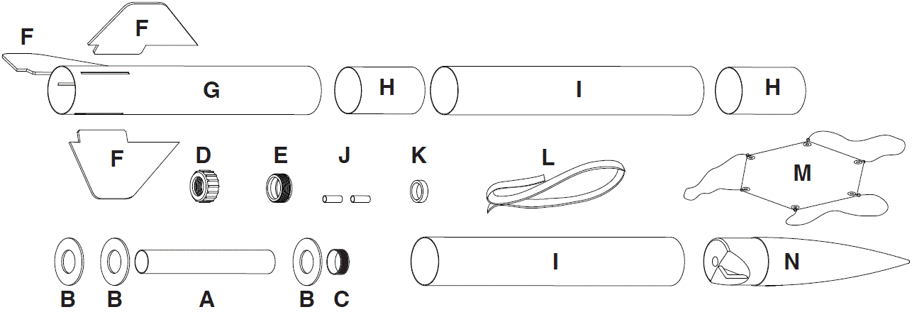 ESTES-9702-Partizon-Pro-Series-II-Vander-Burn-Clone-Flying-Model-Rocket-Kit-2