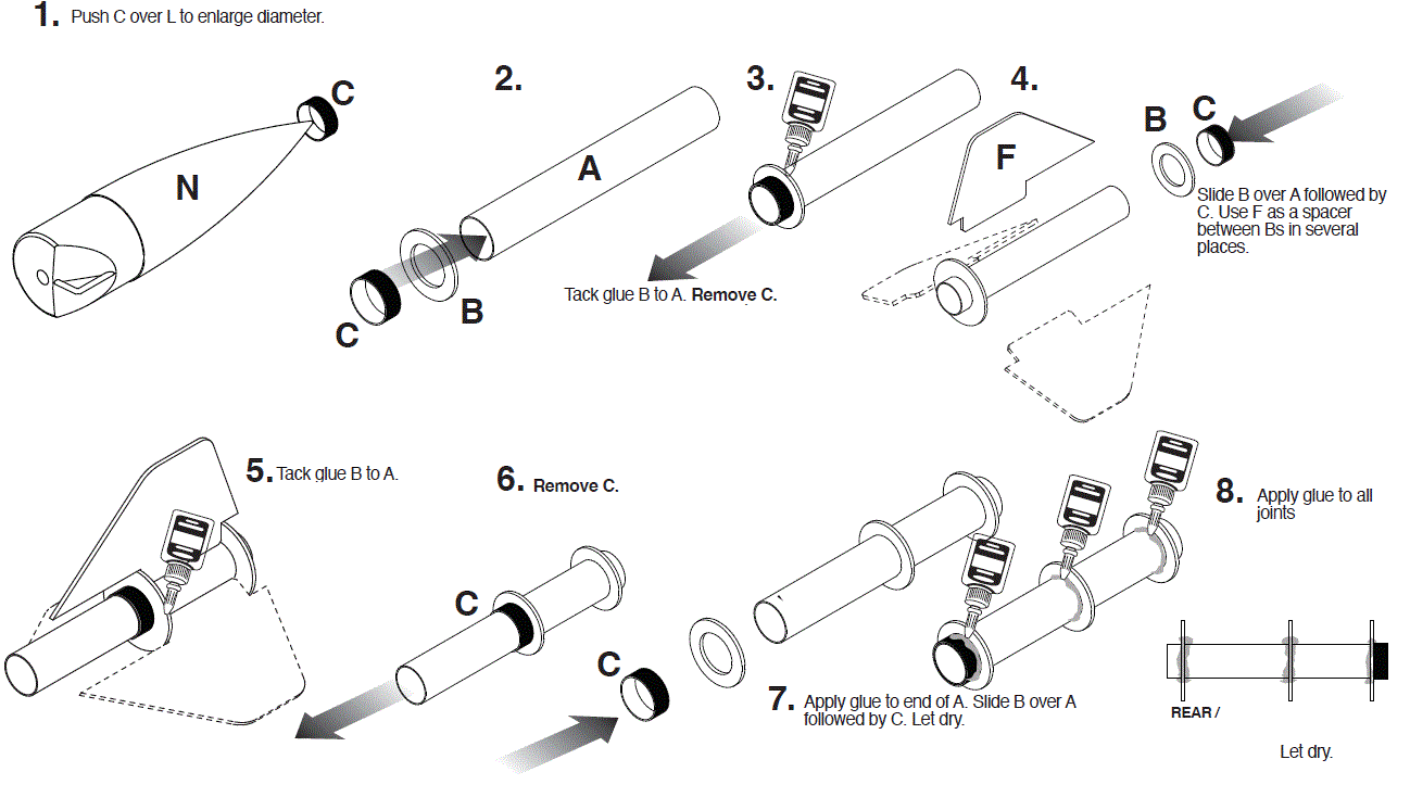 ESTES-9702-Partizon-Pro-Series-II-Vander-Burn-Clone-Flying-Model-Rocket-Kit-3