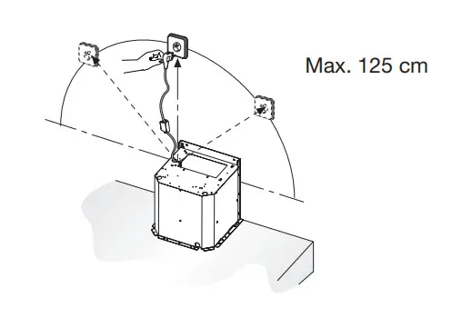 Pelgrim DSGA990MAT Wall Mounted Cooker Hood - distance