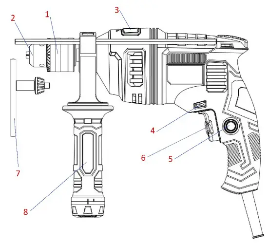 BLAUPUNKT ID8010 Impact Drill Machine - Fig