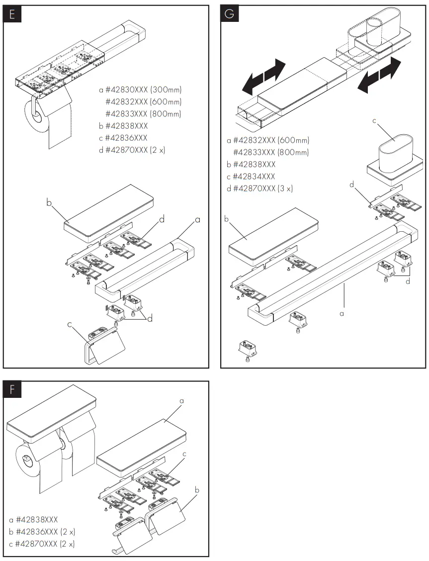 AXOR 2835000 Series Universal Softsquare Toilet brush holder wall - Figer 4