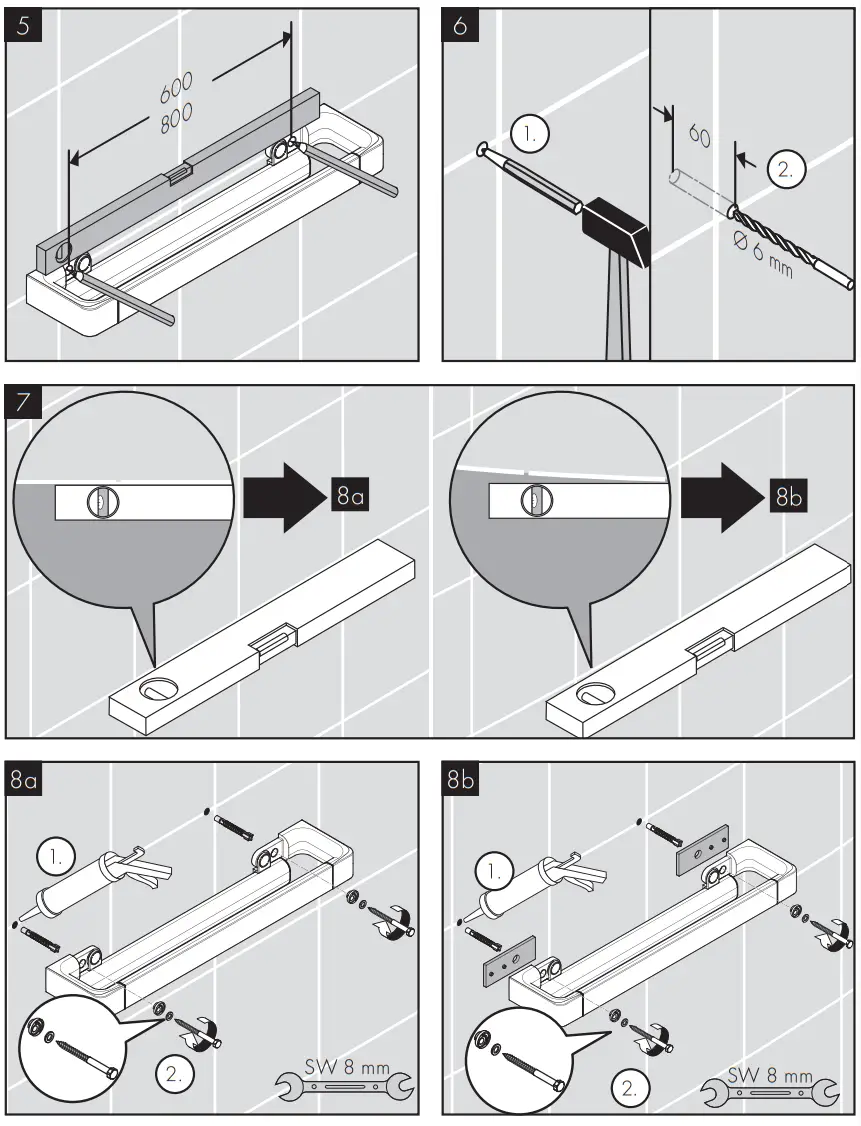 AXOR 2835000 Series Universal Softsquare Toilet brush holder wall - Figer10