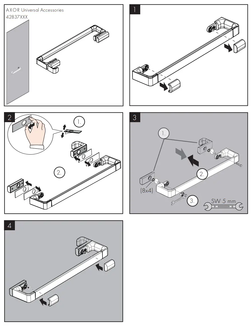 AXOR 2835000 Series Universal Softsquare Toilet brush holder wall - Figer12